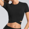 Women’s Short Sleeved Cropped Gym Top